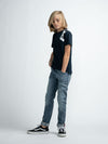 Jongens T-Shirt SS Round Neck van Petrol in de kleur Midnight Navy  in maat 176.