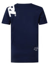 Jongens T-Shirt SS Round Neck van Petrol in de kleur Midnight Navy  in maat 176.