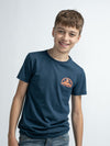 Jongens T-Shirt SS van Petrol in de kleur Stone Blue in maat 176.