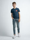 Jongens T-Shirt SS van Petrol in de kleur Stone Blue in maat 176.