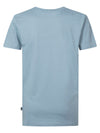 Jongens T-Shirt SS Classic Print van Petrol in de kleur Dusty Blue in maat 176.