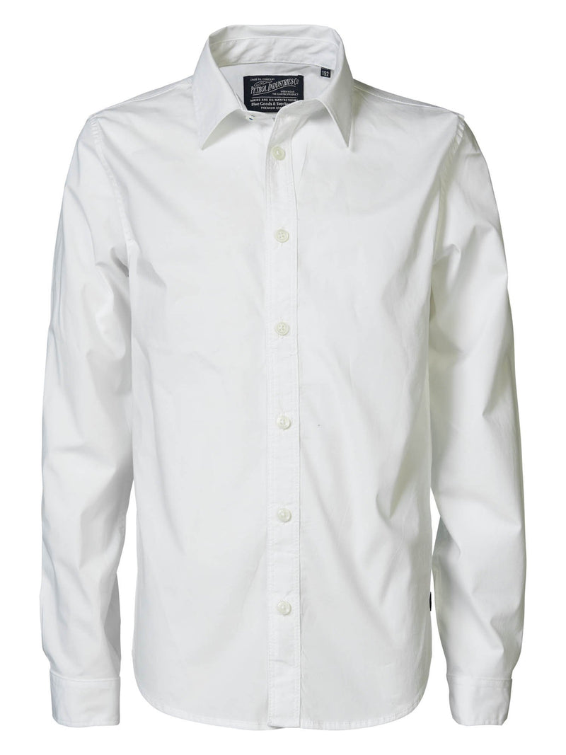 Jongens Blouse longsleeve van Petrol in de kleur Chalk White in maat 176.