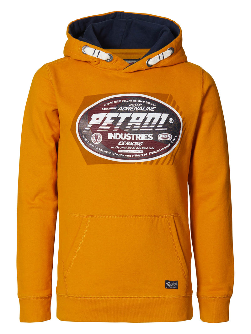 Jongens Hooded sweater van Petrol in de kleur Gold in maat 176.