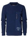 Jongens Sweater R-Neck van Petrol in de kleur Black in maat 176.