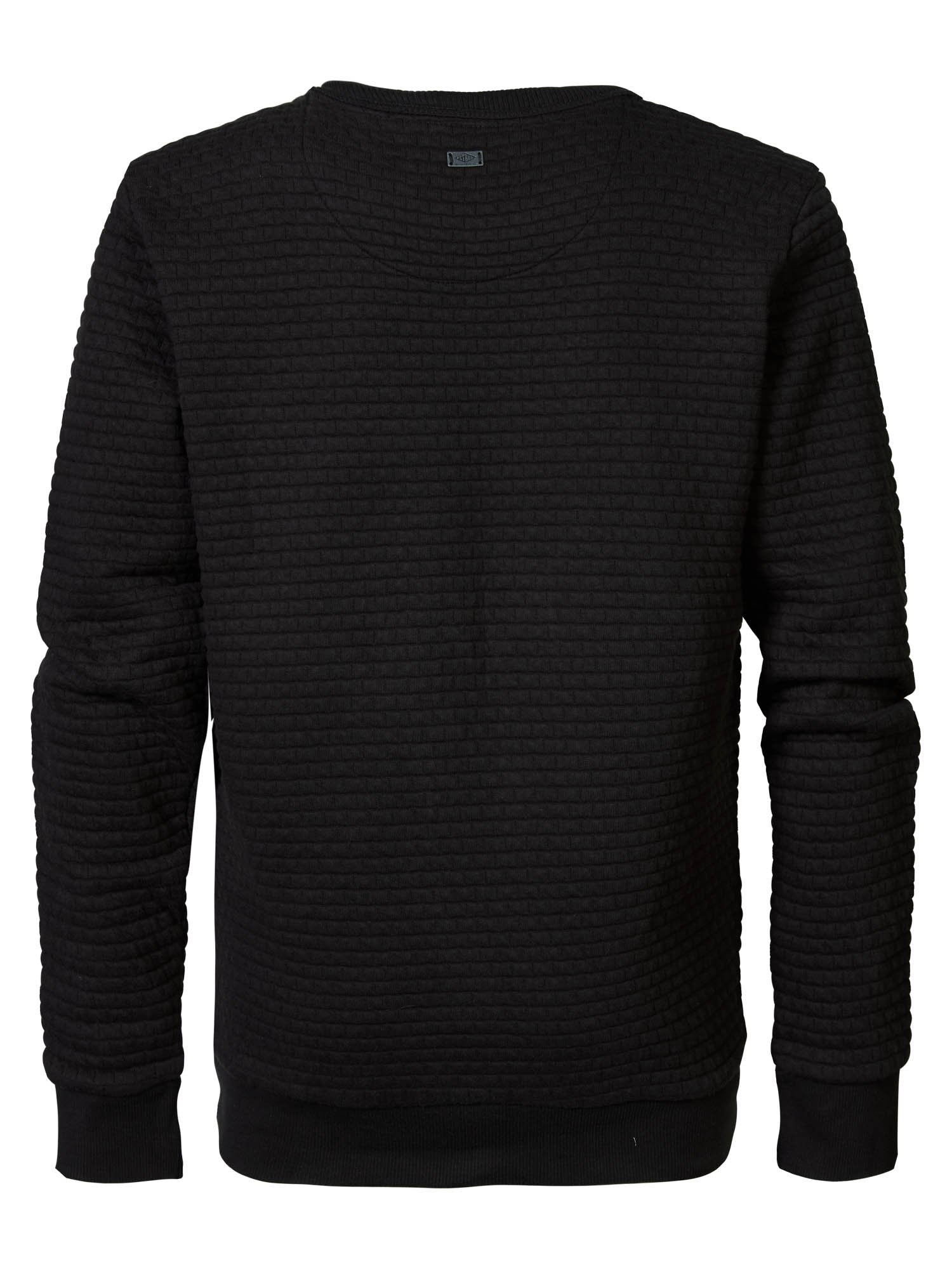 Jongens Sweater R-Neck van Petrol in de kleur Caramel in maat 176.