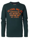 Jongens Longsleeve van Petrol in de kleur Navy in maat 176.