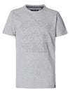 Jongens T-shirt R-Neck van Petrol in de kleur Light Grey Melee in maat 176.