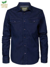 Jongens Blouse Denim Longsleeve van Petrol in de kleur Dark Indigo in maat 164.