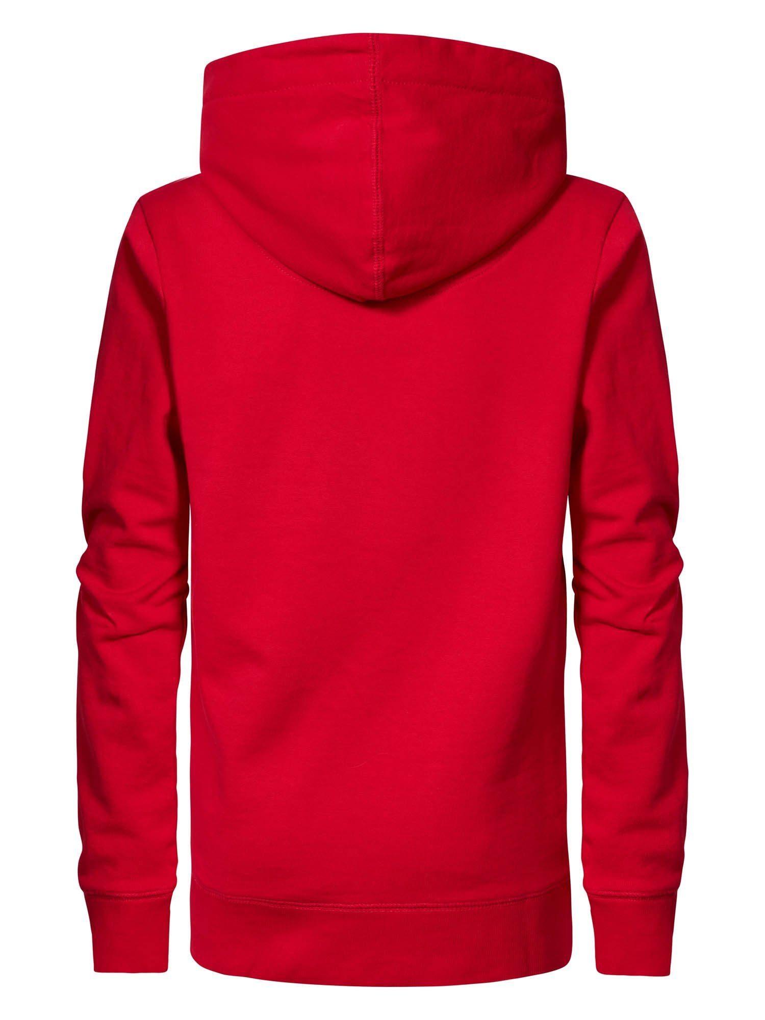 Jongens Hooded Sweater Text van Petrol in de kleur Urban Red in maat 164.