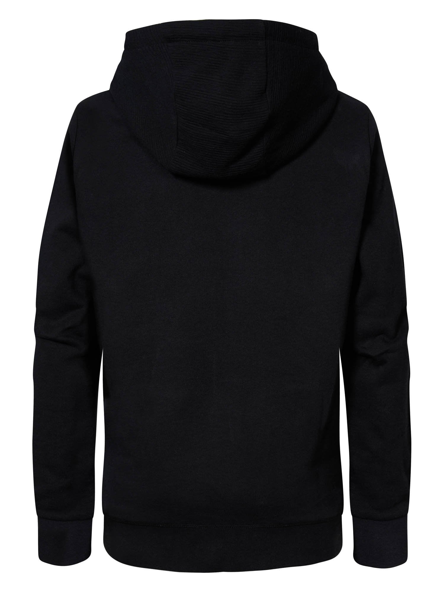 Jongens Hooded Sweater with Text in Hood van Petrol in de kleur Black in maat 164.