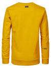 Jongens Sweater Crewneck with Small Text van Petrol in de kleur Antique Yellow in maat 164.