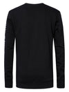 Jongens Sweater Crewneck with Text on Sleeve van Petrol in de kleur Black in maat 164.