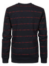 Jongens Sweater Crewneck with Text Allover van Petrol in de kleur Dark Navy in maat 164.