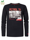 Jongens Longsleeve with Photoprint van Petrol in de kleur Dark Navy in maat 164.