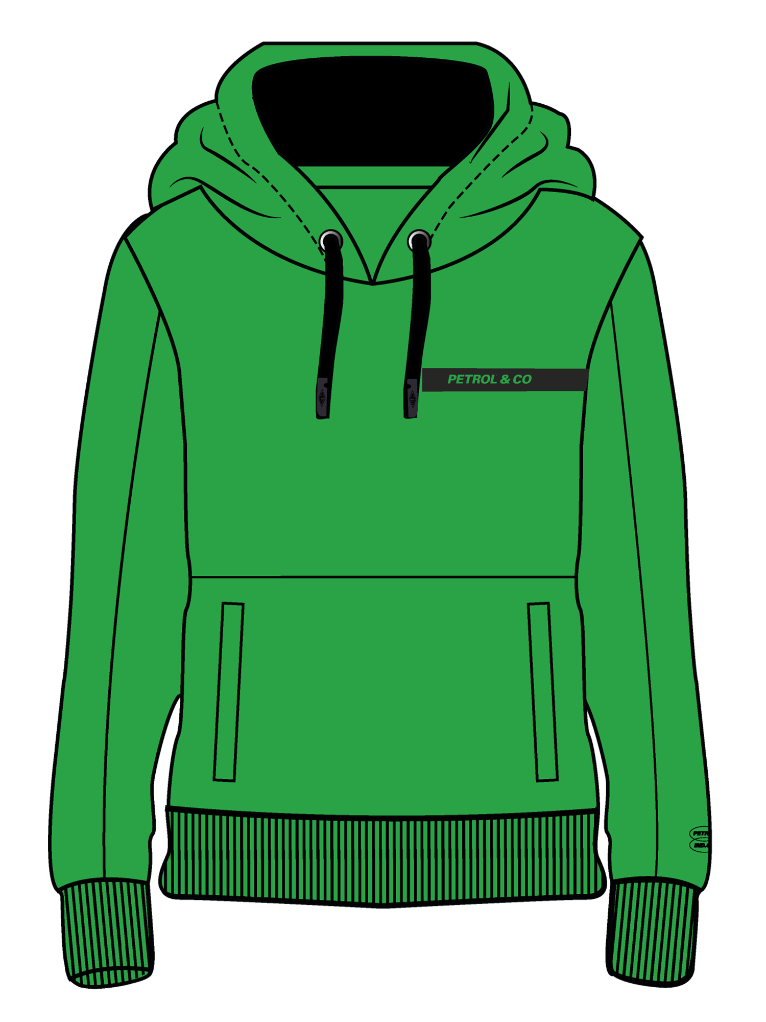 Jongens Boys Sweater Hooded van  in de kleur Island Green in maat 164.