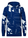Jongens Boys Sweater Hooded AOP van Petrol in de kleur Capri in maat 164.