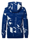 Jongens Boys Sweater Hooded AOP van Petrol in de kleur Capri in maat 164.