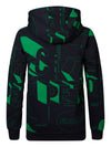 Jongens Boys Sweater Hooded AOP van Petrol in de kleur Dark Sapphire in maat 164.