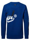 Jongens Boys Sweater Round Neck Print van Petrol in de kleur Capri in maat 164.