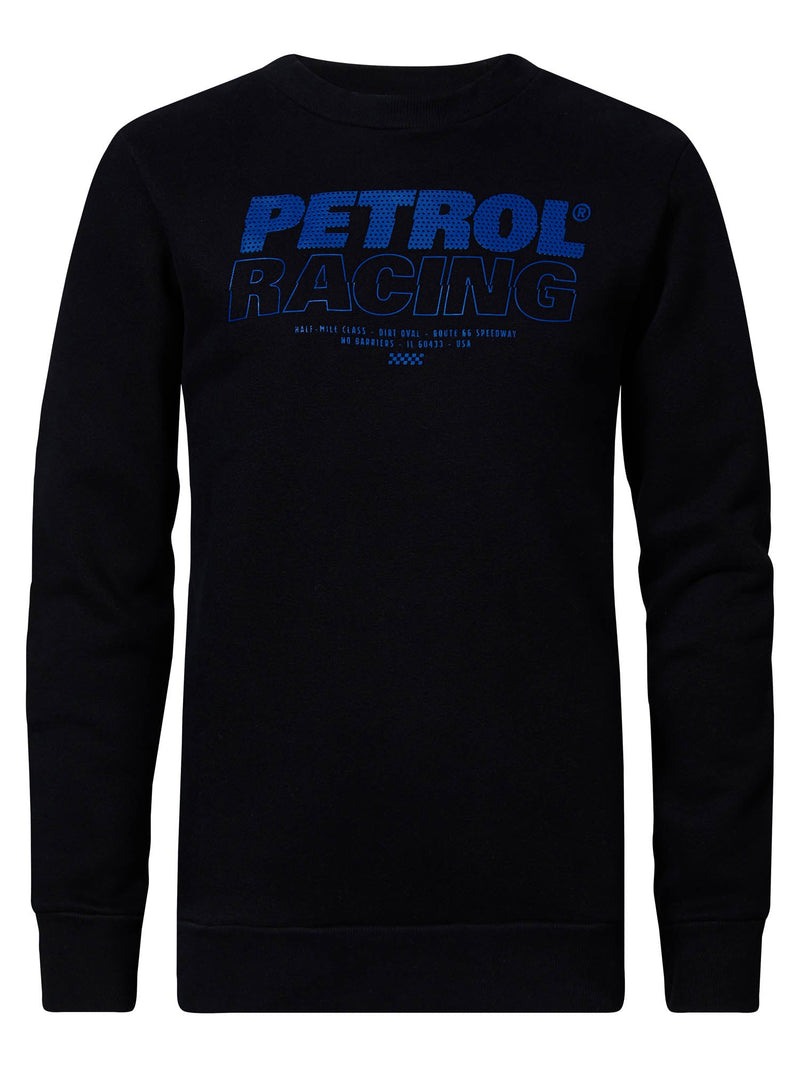 Jongens Boys Sweater Round Neck Print van Petrol in de kleur Black in maat 164.