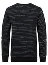 Jongens Boys Sweater Round Neck AOP van Petrol in de kleur Black in maat 164.