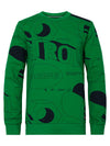 Jongens Boys Sweater Hooded AOP van Petrol in de kleur Island Green in maat 164.