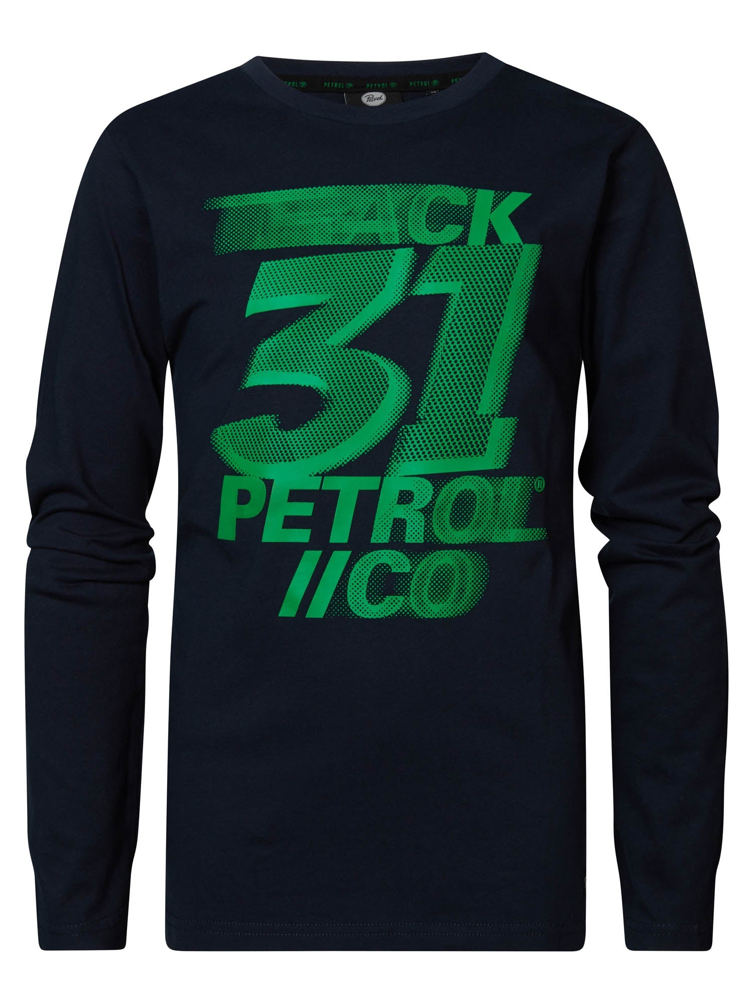 Jongens Boys T-Shirt LS Classic Print van Petrol in de kleur Dark Sapphire in maat 164.