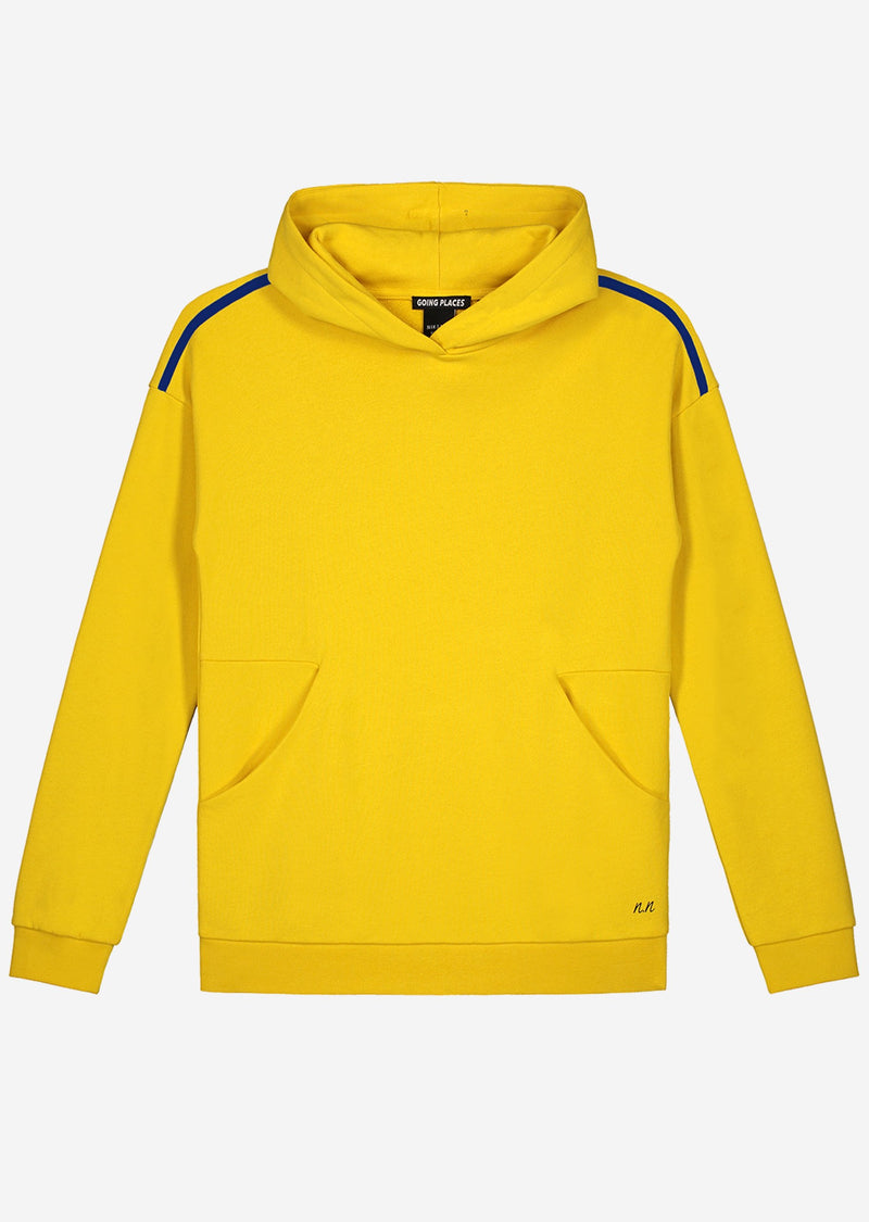 Jongens Lexter Hoodie van Nik & Nik in de kleur Egg Yellow in maat 176.