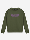 Jongens Milo Sweater van Nik & Nik in de kleur Dark Moss Green in maat 164.