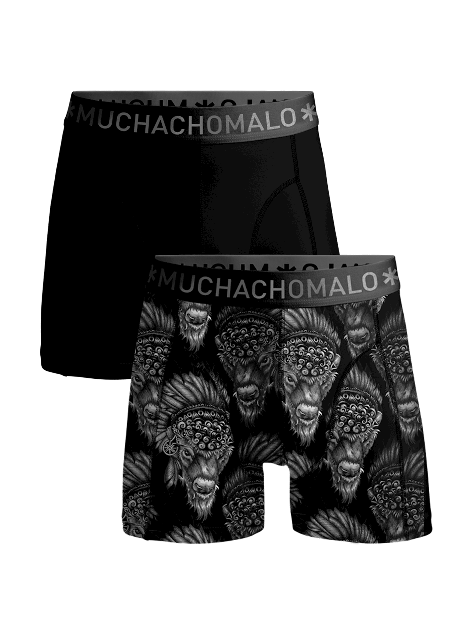 Muchachomalo Boys 2-pack shorts Bison (cotton modal)