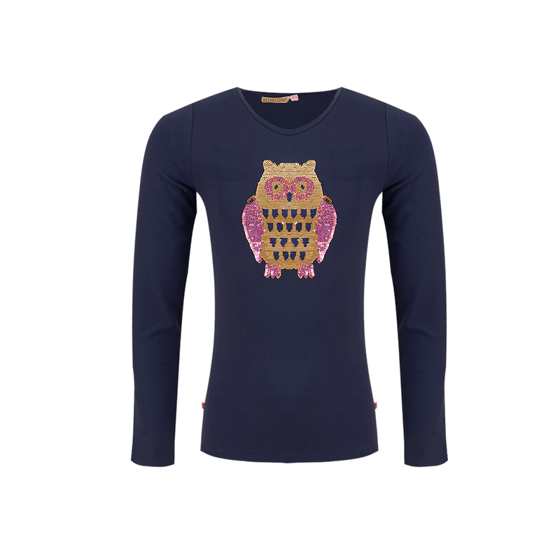 Someone T-Shirt Long Sleeves Someone Navy