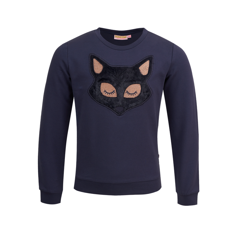 Someone Sweater Long Sleeves Someone Navy