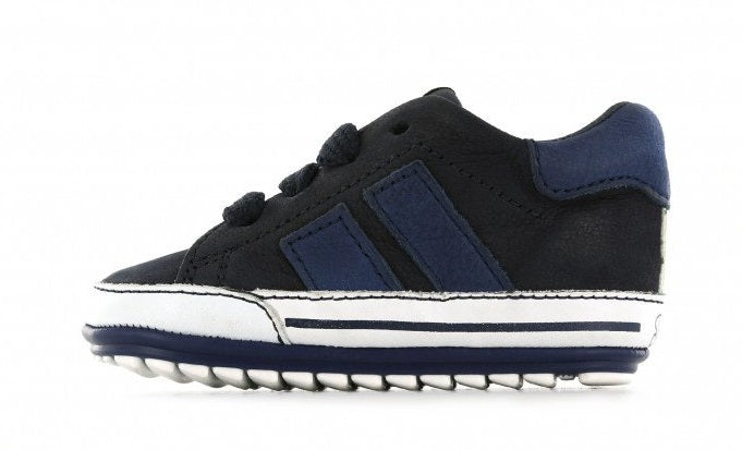 Shoesme Shoesme Baby Proof zwart met blauwe strepen