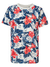 Jongens T-shirt AOP Flowers van Petrol Industries in de kleur Antique White in maat 176.