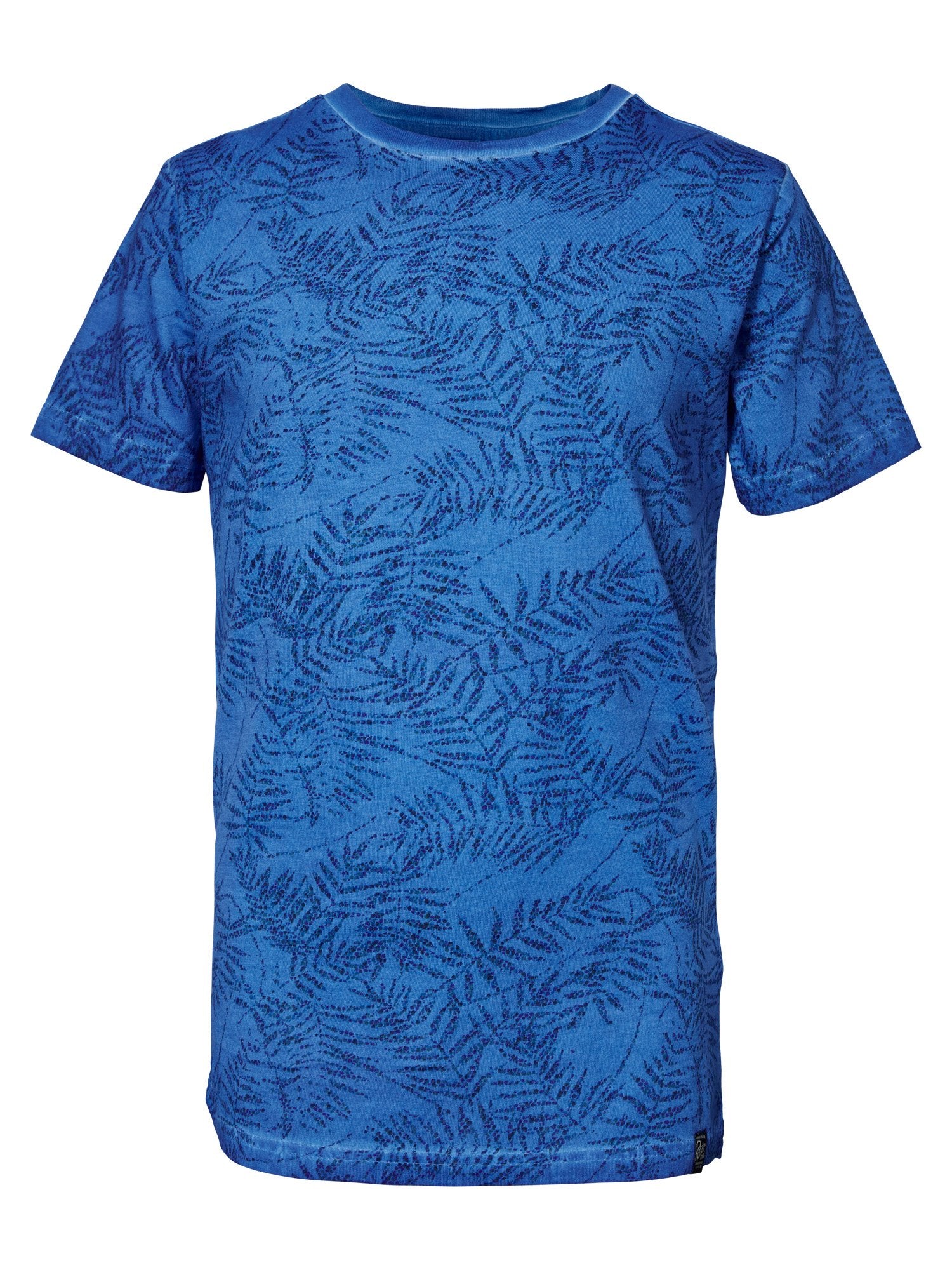 Jongens T-shirt AOP Palm van Petrol Industries in de kleur Antartic Blue in maat 176.