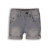Baby Jongens Baby jeans short van Koko Noko  in de kleur Denim stripe in maat 86.