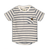 Baby Jongens Baby t-shirt van Koko Noko  in de kleur Stripes + light blue + white in maat 86.