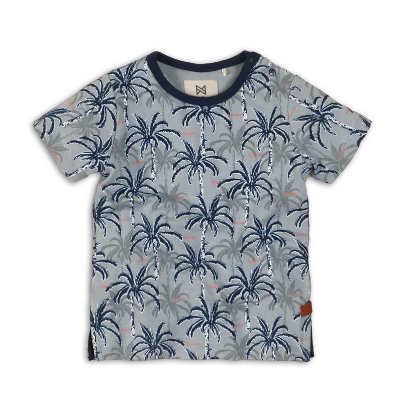 Baby Jongens Baby t-shirt van Koko Noko  in de kleur Blue + aop in maat 86.