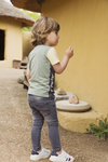 Baby Jongens Baby jeans van Koko Noko  in de kleur Blue jeans in maat 86.