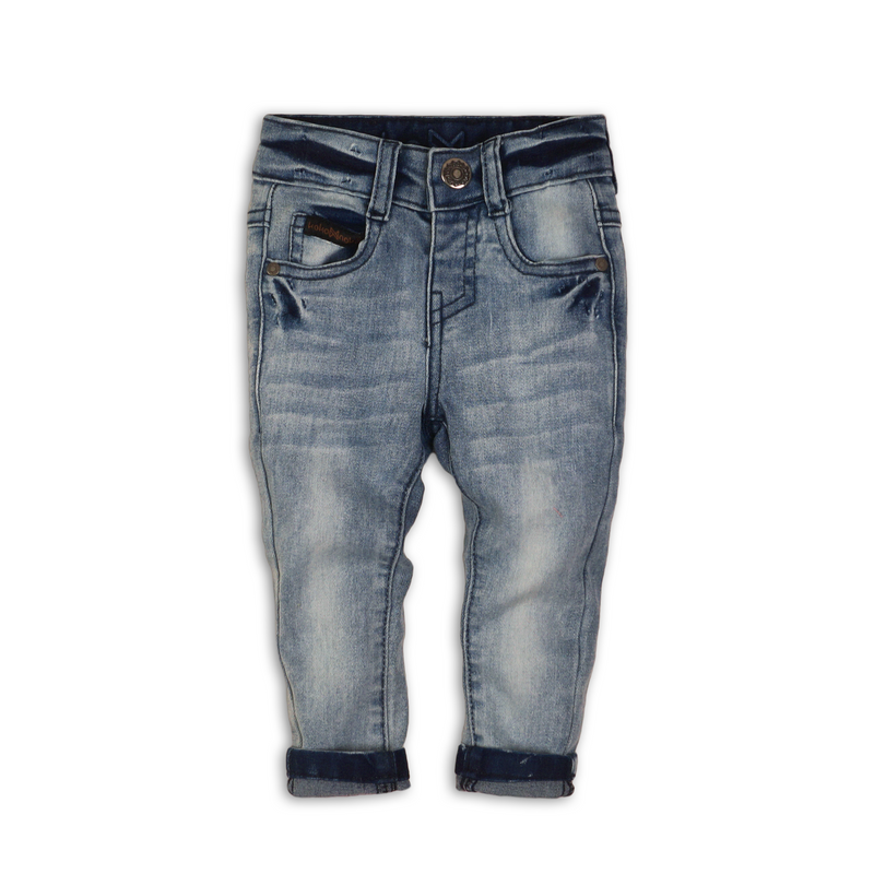 Baby Jongens Baby jeans van Koko Noko  in de kleur Blue jeans in maat 86.
