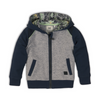 Baby Jongens Baby cardigan van Koko Noko  in de kleur Navy + grey melange in maat 86.