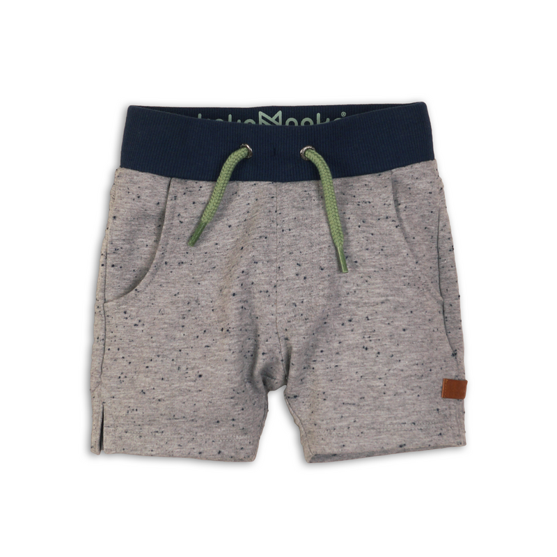 Baby Jongens Baby jogging shorts van Koko Noko  in de kleur Grey melange in maat 86.