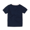 Baby Jongens Baby t-shirt van Koko Noko  in de kleur Navy in maat 86.