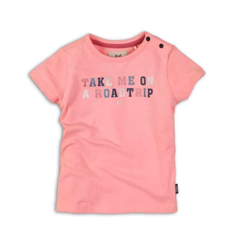 Baby Jongens Baby t-shirt van Koko Noko in de kleur Pink in maat 86.