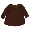 s Dress CAILIN NBW21 van Levv Newborn in de kleur Brown Choco in maat 74.