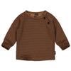 s Longsleeve CALEB NBW21 van Levv Newborn in de kleur AOP Brown Dusty Stripe  in maat 74.