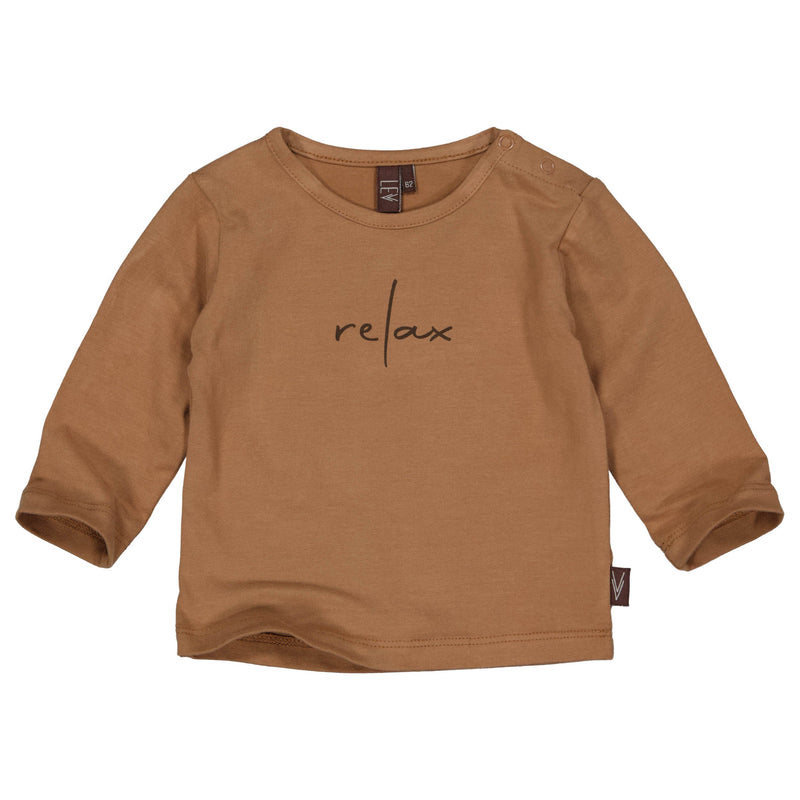 s Longsleeve CALVIN NBW21 van Levv Newborn in de kleur Brown Dusty  in maat 74.