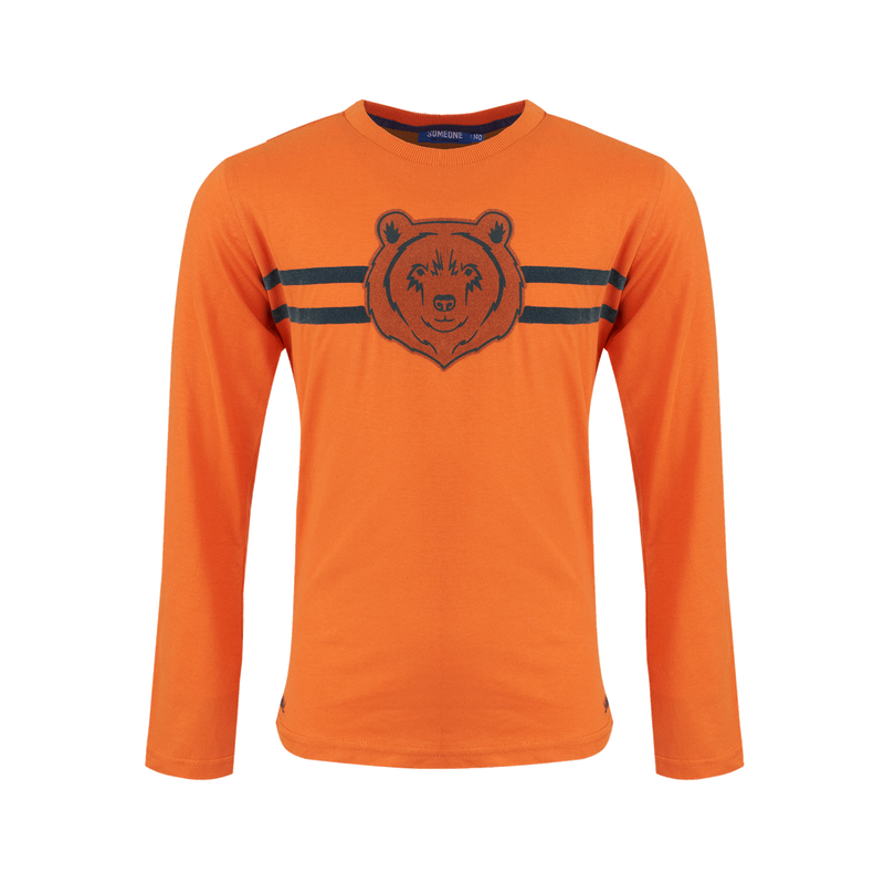 Someone T-Shirt Long Sleeves Someone Dark Orange