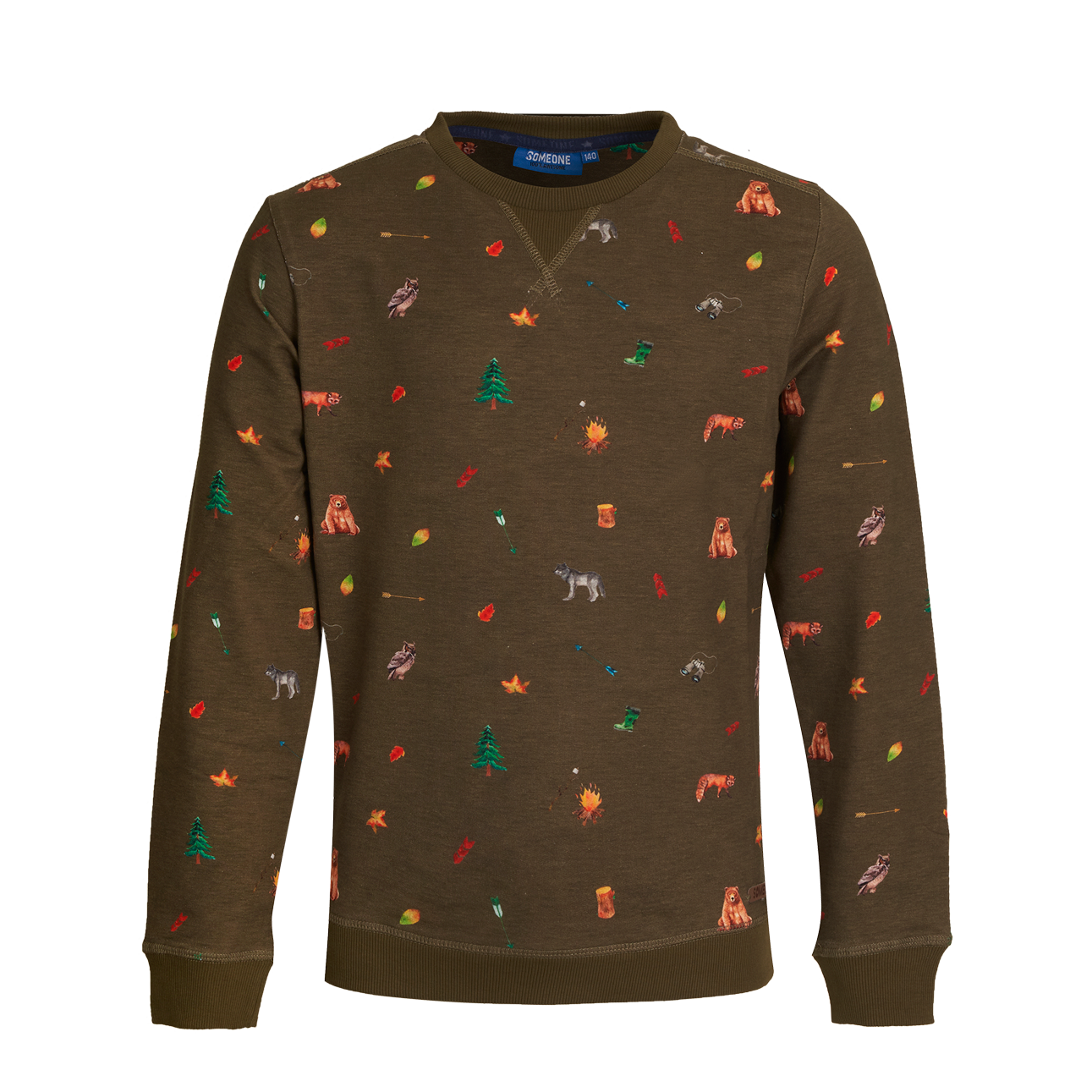 Someone Sweater Long Sleeves Someone Khaki