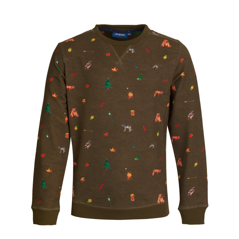 Someone Sweater Long Sleeves Someone Khaki